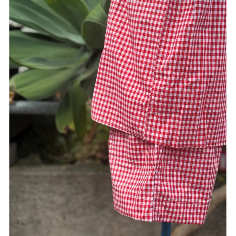 Willowpants】P-007 RED-ギンガムショートパンツ | BAKU STORE