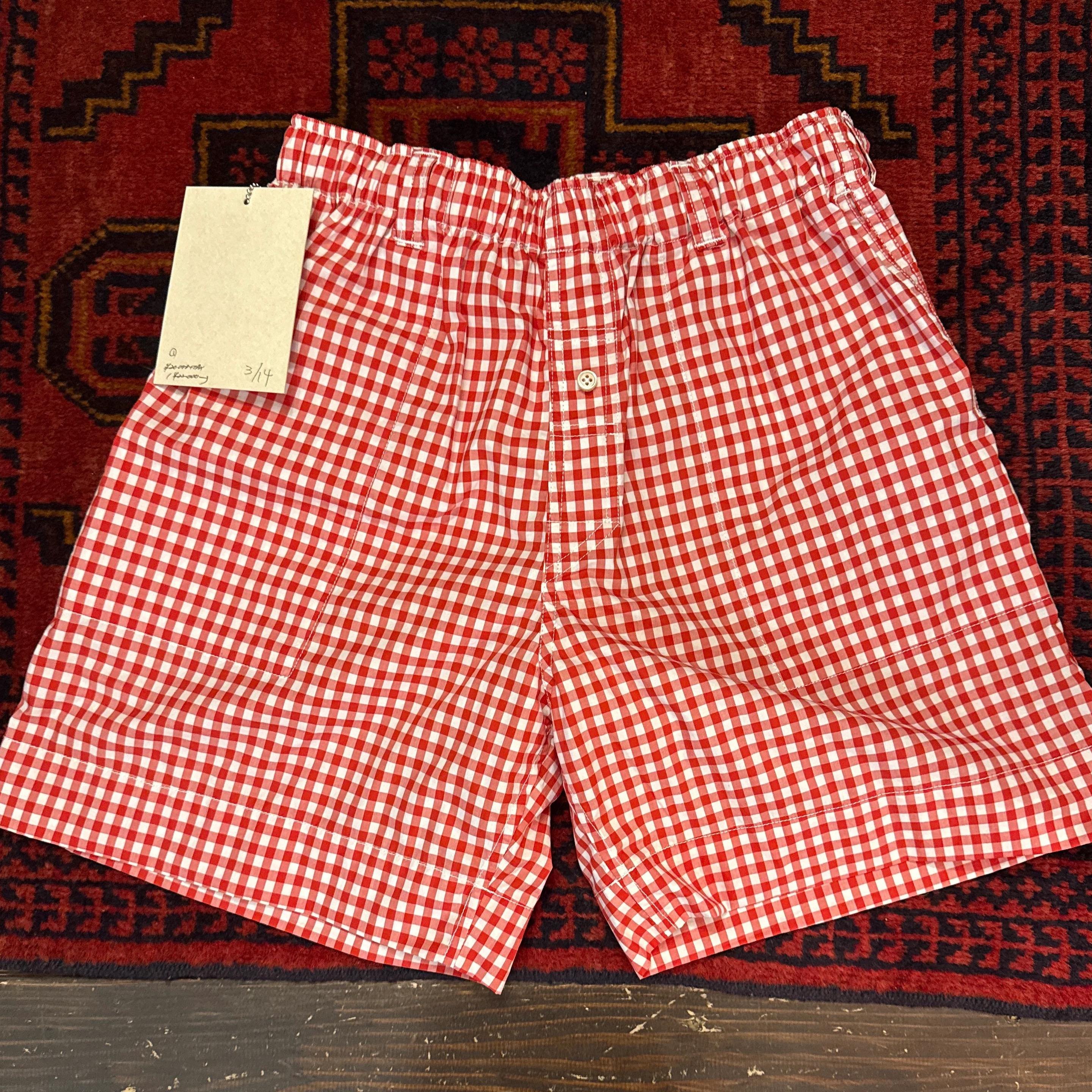 Willowpants】P-007 RED-ギンガムショートパンツ | BAKU STORE