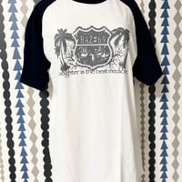 ラグランTシャツ　Navy&White