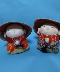 きよみ　創作人形　お福さん 黒留袖　古布ちりめん細工 ふくよかなお顔 お福さん人形 | 山帰来