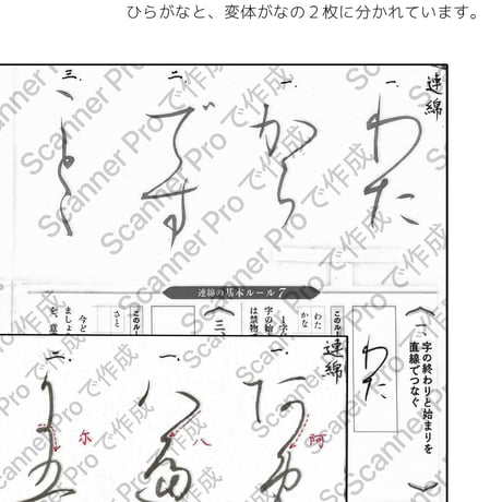 個人練習向け 半紙サイズ 練習手本集