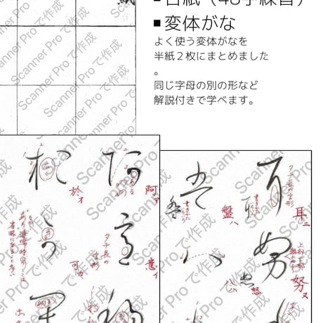 個人練習向け 半紙サイズ 練習手本集