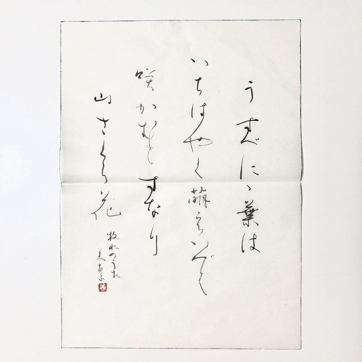 色紙or半紙サイズの作品を書きます。 | 書道order