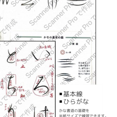 個人練習向け 半紙サイズ 練習手本集