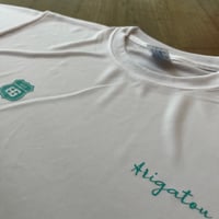 ハグ | HUG ロゴ 半袖シャツ ホワイト&ハグミント arigatou TSHIRTS