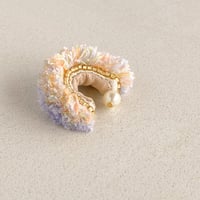 fluffy ear cuff / lavendre×multi color