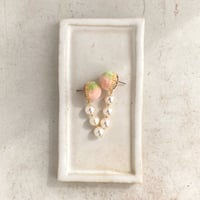 fluffy jewel / pistachio×pink ピアス