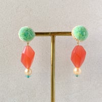 fluffy jewel / fruits jelly 刺繍ピアス