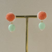fluffy jewel / earring