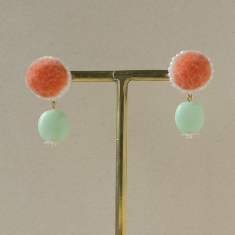 fluffy jewel / earring