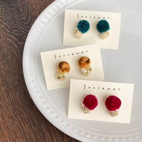 【 tsubomi 】ピアス・イヤリング_magenta