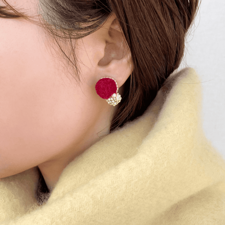 【 tsubomi 】ピアス・イヤリング_magenta