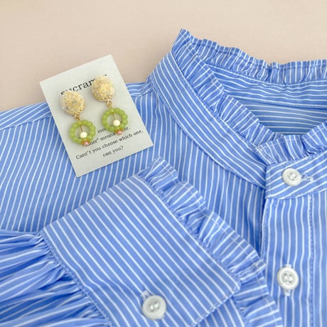 fluffy jewel / retro spring ピアス