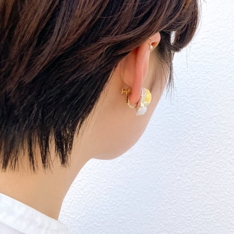 【 tsubomi 】イヤリング yellow