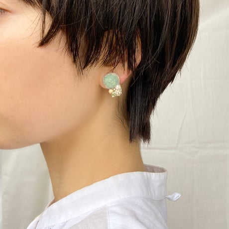 【 tsubomi 】ピアス・イヤリング_ kusumi mint