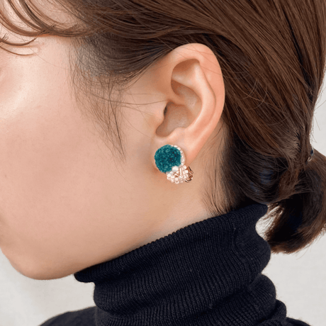 【 tsubomi 】ピアス・イヤリング_viridian
