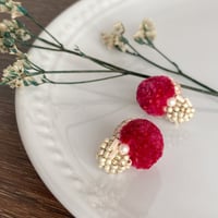 【 tsubomi 】ピアス・イヤリング_magenta
