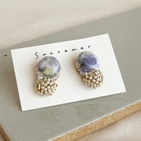 【 tsubomi 】ピアス・イヤリング_blue marble