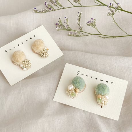 【 tsubomi 】ピアス・イヤリング_ kusumi mint