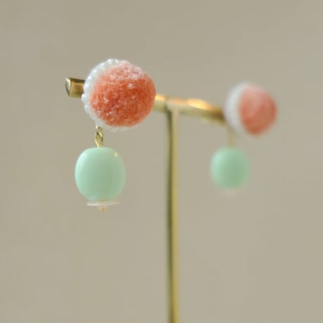fluffy jewel / earring