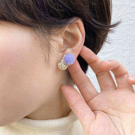 【tsubomi】ピアス・イヤリング lavender