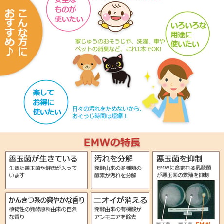 ハウスケア用発酵液　EMW〜自然の力で暮らし綺麗！