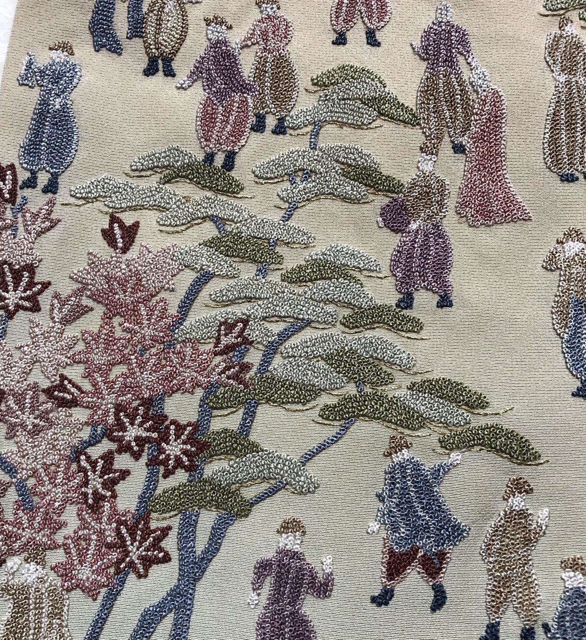 色留袖 未使用 正絹 刺繍 波に地紙 149cm前後ベスト 美品 鬱陶しく