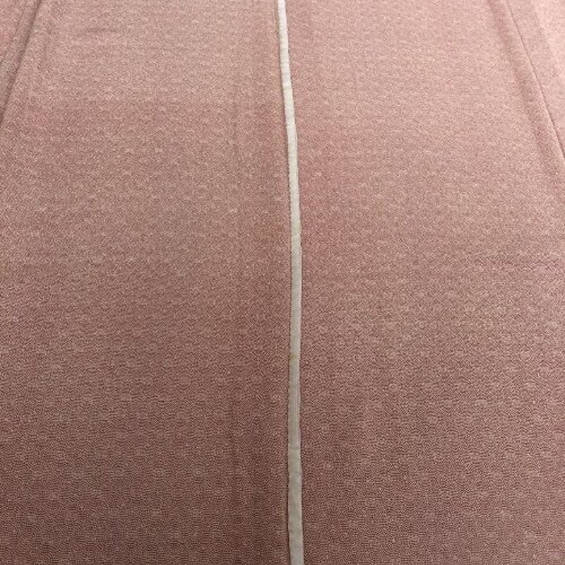 単衣：美品：ハート地紋・江戸小紋：ピンク色着物：11号：正絹：Q24 単衣：美品：ハート地紋・江戸小紋：ピンク色着物：11号：正絹：Q24