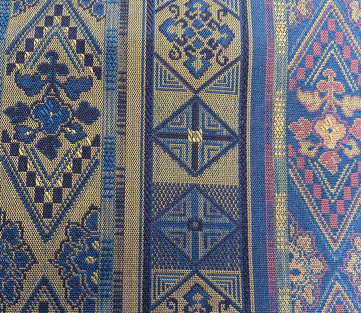 名古屋帯 通し柄 NO-31 茶地に更紗柄 | リサイクルの着物屋 着楽庵 