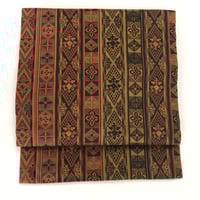 未使用品・しつけ糸付き】名古屋帯 NO-14 エンジ地 | リサイクルの着物