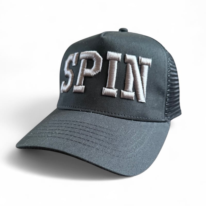 オリジナル SPINメッシュCAP/3D刺繍/ブラック | mspin store
