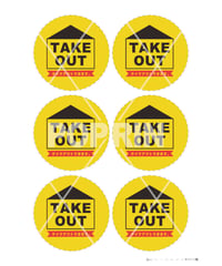 TAKE OUT まるPOP【ハウス×イエロー】