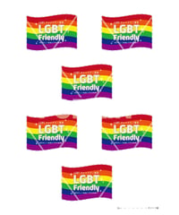〈FREE〉LGBTフレンドリー宣言【レインボー×miniフラッグ】