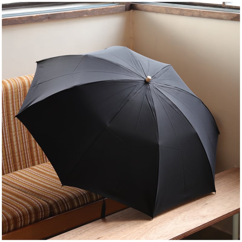 FOLDLESS UMBRELLA -BLACK- | 舟久保織物オンラインストア|長く愛用で
