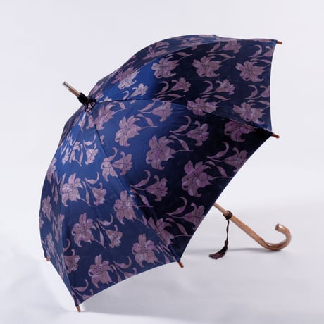 38,500円新品【長傘 日傘】重要無形文化財 久留米絣 手括り藍染め 高級日傘