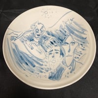 [陶芸作品] 弥次喜多 手描き皿「平塚」