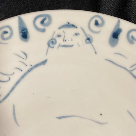[陶芸作品] 弥次喜多 手描き皿「江尻」
