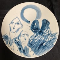 [陶芸作品] 弥次喜多 手描き皿「由比」