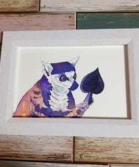 水彩画｢ワオキツネザルさんとスペード♠｣