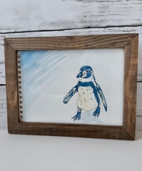 水彩画『ペンギンダッシュ』