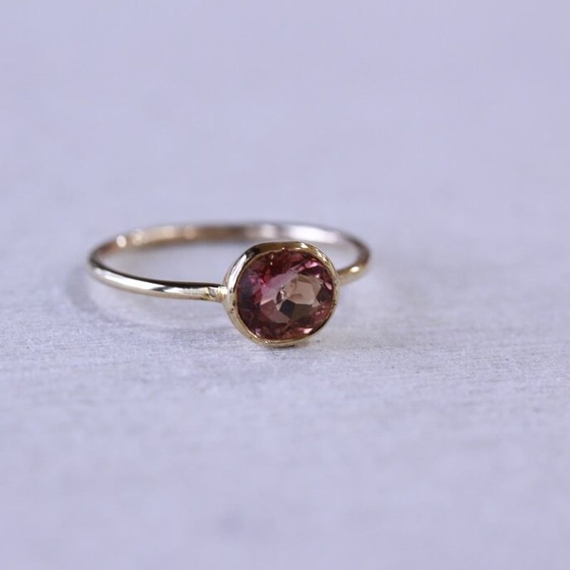 K10YG #10 バイカラートルマリンリング | erudo's STORE