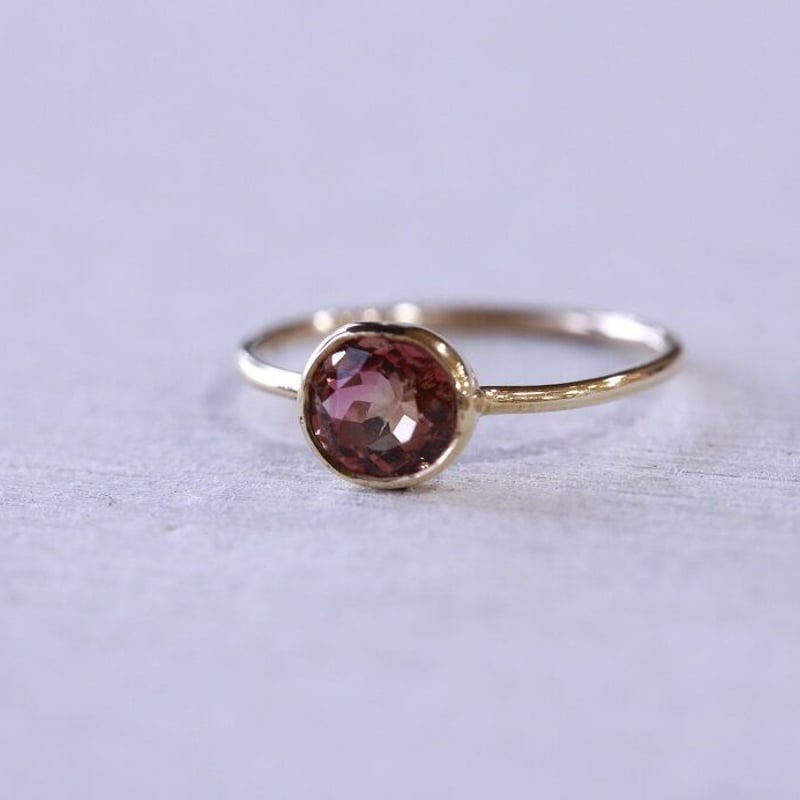 K10YG #10 バイカラートルマリンリング | erudo's STORE