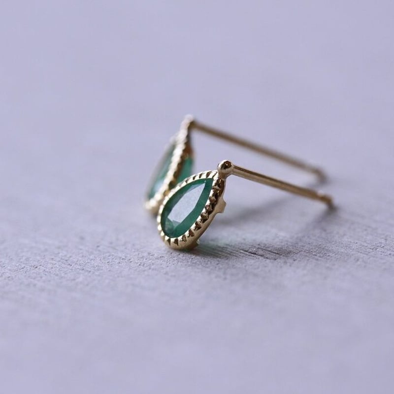 K18YG エメラルド ピアス | erudo's STORE K18YG エメラルド ピアス | erudo's STORE