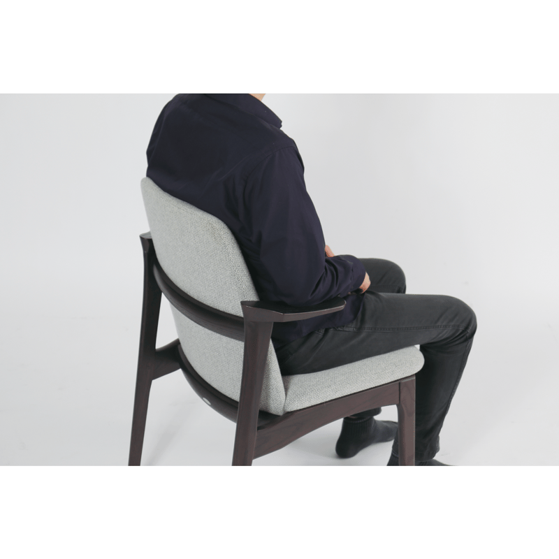 飛騨の家具 Alba ハーフアームチェア DCA-242 (オーク材)/イバタ