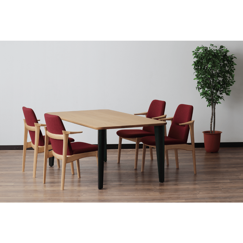 飛騨の家具 Alba ハーフアームチェア DCA-242 (オーク材)/イバタ
