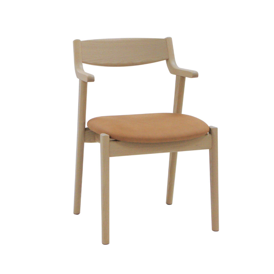 Rifaction ハーフアームチェア DCA-879 (オーク材)/イバタインテリア