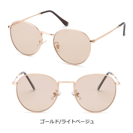【7colors】メタルボストンサングラス/UV99%cut/Ladies'・Men's  <No.3563>PU leather case