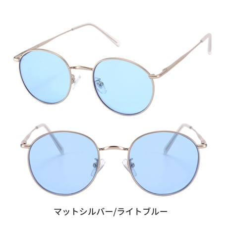 【4colors】ラウンドフレームサングラス・グラス/UV99%cut/Ladies'・Men's <No.3550>PU leather case