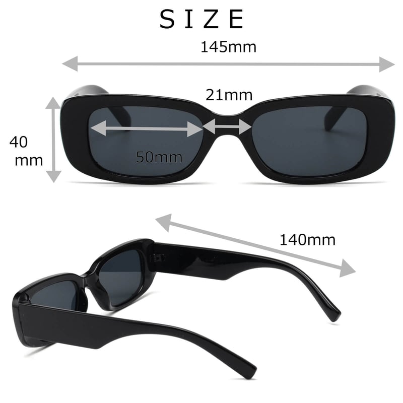 4colors】スリムスクエアサングラス/UV99%cut/Ladies'・Men's <