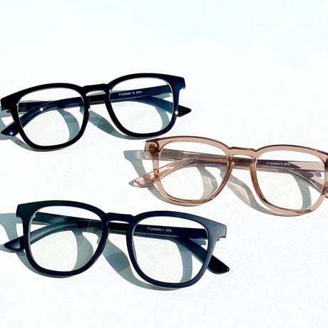 【3colors】スクエアフレームグラス/UV99%cut/Ladies'・Men's <No.2958>PU leather case